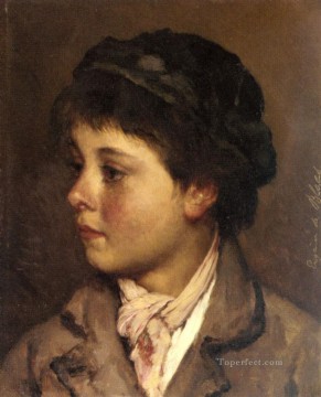  dama Pintura - Cabeza de un joven dama Eugene de Blaas